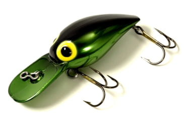 Image of Brads Wiggler Crankbait, Floating/Sinking, Metallic Green with Black Back, 3in, 3/8oz, BW-13