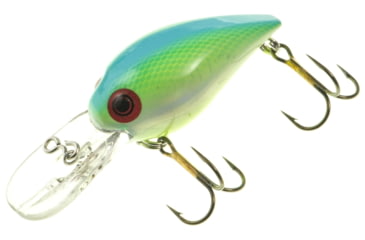 Image of Brads Wiggler Crankbait, Floating/Sinking, Metallic Green with Blue Mesh, 3in, 3/8oz, BW-81