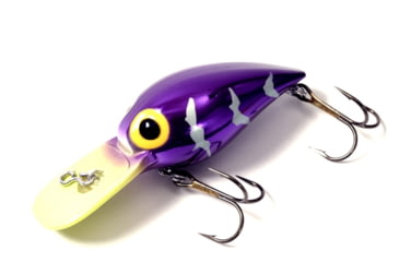 Image of Brads Wiggler Crankbait, Floating/Sinking, Metallic Purple with Chartreuse Bill, 3in, 3/8oz, BW-43