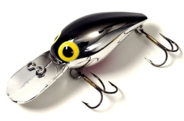 Image of Brads Wiggler Crankbait, Floating/Sinking, Metallic Silver/Black with a Red Belly, 3in, 3/8oz, BW-03