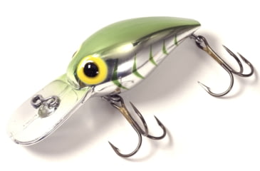 Image of Brads Wiggler Crankbait, Floating/Sinking, Metallic Silver/Green Herringbone, 3in, 3/8oz, BW-01