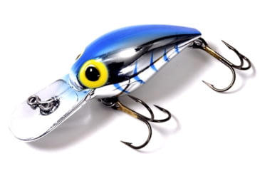 Image of Brads Wiggler Crankbait, Floating/Sinking, Metallic Silver with Blue Herringbone, 3in, 3/8oz, BW-35