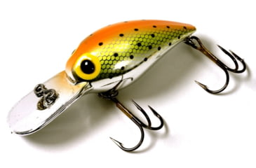 Image of Brads Wiggler Crankbait, Floating/Sinking, Orange/Chartreuse with Black Specks, 3in, 3/8oz, BW-11