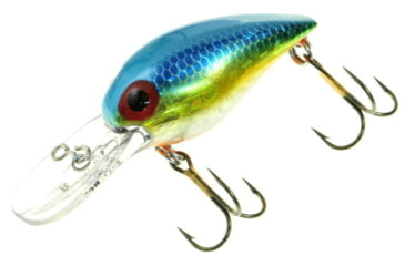 Image of Brads Wiggler Crankbait, Floating/Sinking, Silver Holograph with Blue/Black Mesh/Orange Belly, 3in, 3/8oz, BW-163