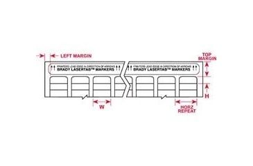 Image of Brady Lasertab Laser Printer Labels, Brady 29675 Nylon Cloth Labels Rectangle With Clear Overlap