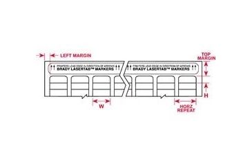 Image of Brady Lasertab Laser Printer Labels, Brady 29683 Nylon Cloth Labels Rectangle