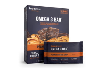 Image of Braincare Omega 3 BarR - Peanut Butter Chip - Box 4 Count, 8341