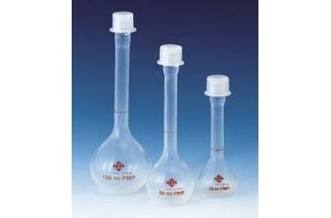 Image of BrandTech Volumetric Flasks with Screw Caps, Class B, BrandTech V671895 Pmp Flasks