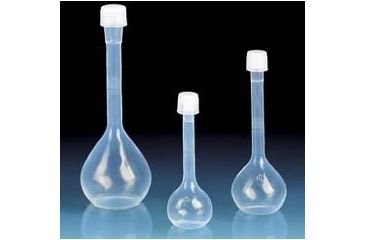 Image of BrandTech Volumetric Flasks with Screw Caps, PFA, Class A, BrandTech V107297