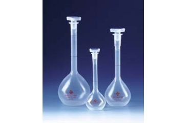 Image of BrandTech Volumetric Flasks with [SJ] Stoppers, Class A and Class B, BrandTech V673941 Class B Flasks, Polypropylene
