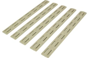 Image of Bravo Company Mfg MLOK 5.5 Inch MCMR Rail Panel Kit, Pack of 5, Flat Dark Earth, 5.5 Inch, BCM-MCMR-RP-FDE-5