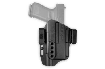 Image of Bravo Concealment IWB Torsion Light Bearing Holster W/ Waistband Clips, Glock 19, 19X, 23, 32, 45 w/SureFire X300, Right Hand, Polymer, Black, BC40-1005
