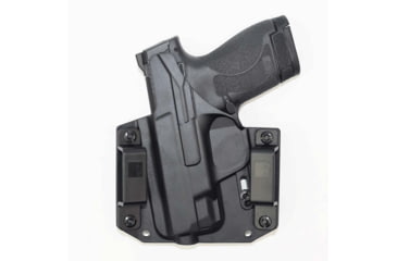 Image of Bravo Concealment OWB BCA 3.0 Holster, S&amp;W, M&amp;P 9,40 Shield, Right Hand, 1.50in Belt Loops, Black, Small, 868316000387
