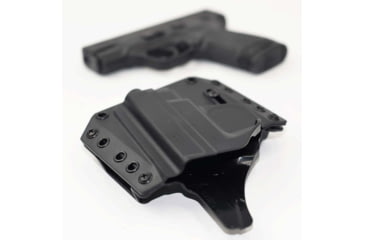 Image of Bravo Concealment OWB BCA 3.0 Holster, S&amp;W, M&amp;P 9,40 Shield, Right Hand, 1.50in Belt Loops, Black, Small, 868316000387