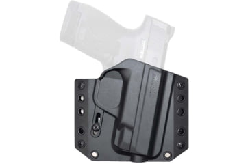 Image of Bravo Concealment OWB BCA 3.0 Holster, S&amp;W, M&amp;P 9,40 Shield, Right Hand, 1.50in Belt Loops, Black, Small, 868316000387