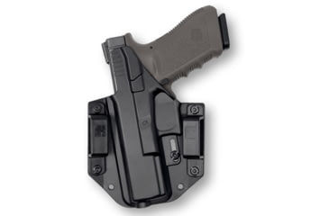 Image of Bravo Concealment OWB BCA 3.0 Holster, Glock, 17, 22, 31, Right Hand, 1.50in Belt Loops, Black, Small, 866023000201