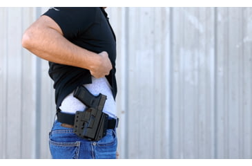 Image of Bravo Concealment OWB BCA 3.0 Holster, Glock 19, 23, 32, 19X, 19 MOS, 45, Gen 3-5, Right Hand, 1.50in Belt Loop, Black, Small, 850007014667
