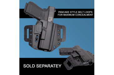Image of Bravo Concealment OWB BCA 3.0 Holster, Glock 19, 23, 32, 19X, 19 MOS, 45, Gen 3-5, Right Hand, 1.50in Belt Loop, Black, Small, 850007014667