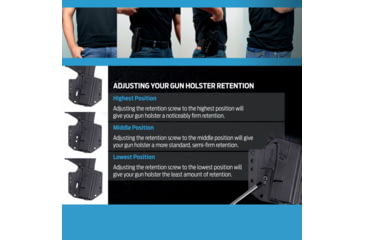 Image of Bravo Concealment OWB BCA 3.0 Holster, Glock 19, 23, 32, 19X, 19 MOS, 45, Gen 3-5, Right Hand, 1.50in Belt Loop, Black, Small, 850007014667