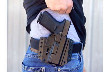 Image of Bravo Concealment OWB BCA 3.0 Holster, Glock 19, 23, 32, 19X, 19 MOS, 45, Gen 3-5, Right Hand, 1.50in Belt Loop, Black, Small, 850007014667