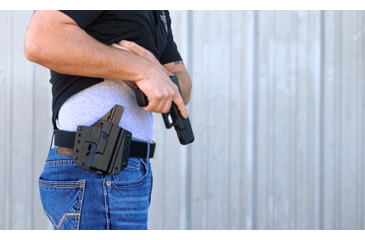 Image of Bravo Concealment OWB BCA 3.0 Holster, Glock 19, 23, 32, 19X, 19 MOS, 45, Gen 3-5, Right Hand, 1.50in Belt Loop, Black, Small, 850007014667