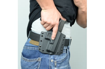 Image of Bravo Concealment OWB BCA 3.0 Holster, Glock 19, 23, 32, 19X, 19 MOS, 45, Gen 3-5, Right Hand, 1.50in Belt Loop, Black, Small, 850007014667