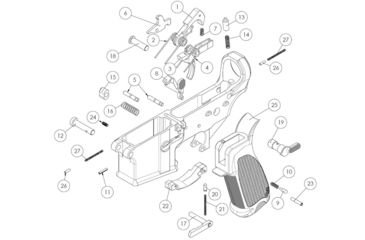 Image of Bravo Company Gunfighter AR-15 Enhanced Lower Parts Kit, .223, Black, ELPK-BLK