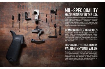 Image of Bravo Company Gunfighter AR-15 Enhanced Lower Parts Kit, .223, Black, ELPK-BLK