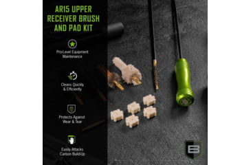 Image of Breakthrough Clean Technologies AR15 Upper Brush Set w/ Chamber Pads, Black / Green, AR15, BT-AR15UBS