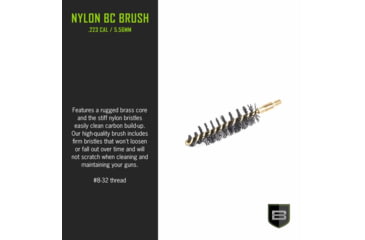 Image of Breakthrough Clean Technologies AR15/M16/M4 .223 Cal/5.56mm Nylon Bolt Carrier Brush, #8-32, BT-223NBCB-AR