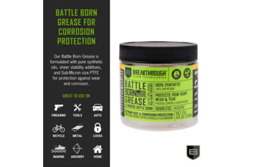 Image of Breakthrough Clean Technologies Battle Born Grease fortified with PTFE, 4 Ounce, BTG-4OZ