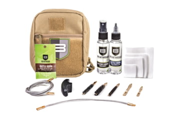 Image of Breakthrough Clean Technologies Nylon Pouch with Molle - Cable Pull Through Cleaning Kit, Desert, .223 Caliber / .30 Caliber / 9mm, BT-QWIC-MIL-DST
