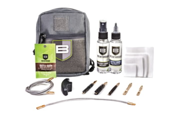 Image of Breakthrough Clean Technologies Nylon Pouch with Molle - Cable Pull Through Cleaning Kit, Gray, .223 Caliber / .30 Caliber / 9mm, BT-QWIC-MIL-GRY
