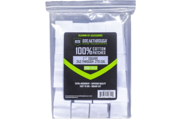 Image of Breakthrough Clean Technologies Square Cotton Patches - 1-1/2in x 1-1/2in - 600pcs/Pack with Plastic Tray, BT-CP-S-1-1/2"-600