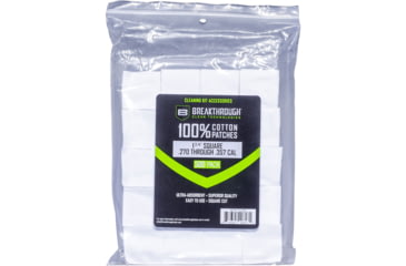 Image of Breakthrough Clean Technologies Square Cotton Patches - 1-3/4in x 1-3/4in - 500pcs/Pack with Plastic Tray, BT-CP-S-1-3/4"-500