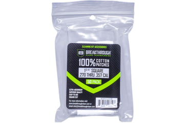 Image of Breakthrough Clean Technologies Square Cotton Patches - 1-3/4in x 1-3/4in - 50pcs/Pack with Plastic Tray, BT-CP-S-1-3/4"-50