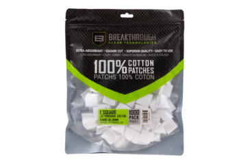 Image of Breakthrough Clean Technologies Square Cotton Patches - 1in x 1in - 1,000pcs/Pack with Plastic Tray, BT-CP-S-1-1000