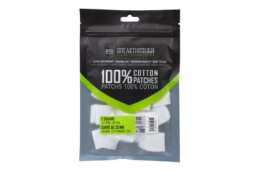 Image of Breakthrough Clean Technologies Square Cotton Patches - 1in x 1in - 200pcs/Pack with Plastic Tray, BT-CP-S-1-200