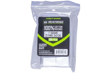 Image of Breakthrough Clean Technologies Square Cotton Patches - 1in x 1in - 200pcs/Pack with Plastic Tray, BT-CP-S-1-200
