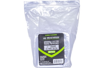 Image of Breakthrough Clean Technologies Square Cotton Patches - 2-1/2in x 2-1/2in - 50pcs/Pack with Plastic Tray, BT-CP-S-2-1/2"-50