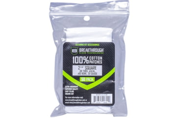 Image of Breakthrough Clean Technologies Square Cotton Patches - 2-1/4in x 2-1/4in - 50pcs/Pack with Plastic Tray, BT-CP-S-2-1/4"-50