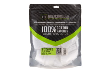 Image of Breakthrough Clean Technologies Square Cotton Patches - 3in x 3in - 300pcs/Pack with Plastic Tray, BT-CP-S-3-300