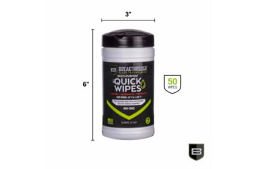 Image of Breakthrough Clean Technologies Synthetic CLP Quick Wipes - 50 Count Canister - 5in x 6in Wipes, 50 Count, BT-CLP-QW-50