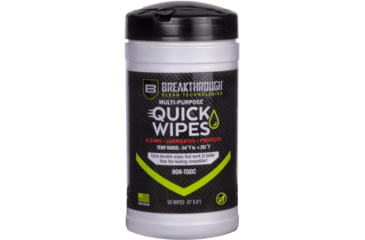 Image of Breakthrough Clean Technologies Synthetic CLP Quick Wipes - 50 Count Canister - 5in x 6in Wipes, 50 Count, BT-CLP-QW-50