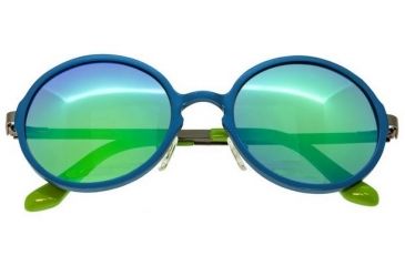 Image of Breed Corvus Sunglasses, Blue Titanium Frame, Green Lens BSG025BL
