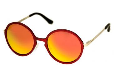 Image of Breed Corvus Sunglasses, Red Titanium Frame, Red Lens BSG025RD