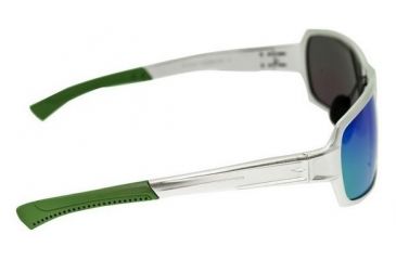 Image of Breed Cosmos Sunglasses, Silver Titanium Frame, Blue-Green Lens BSG013SR