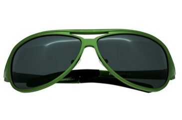 Image of Breed Langston Sunglasses, Green Titanium Frame, Black Lens BSG012GN