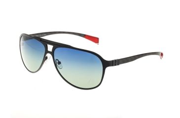 Image of Sunglasses Apollo 006BK, Black Titanium Frame, Blue/Yellow  Lens