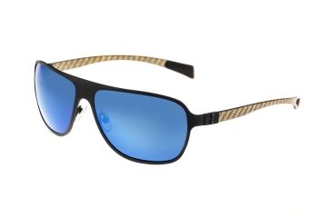 Image of Sunglasses Atmosphere 004BK, Black Titanium Frame, Blue Mirror Lens
